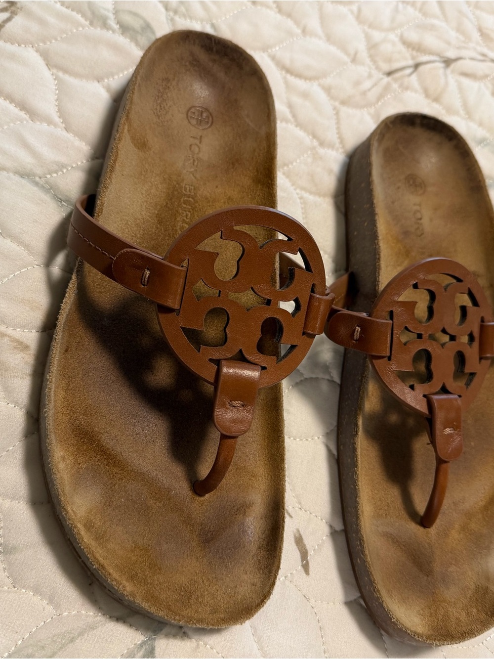 Authentic Tory Burch Women's Brown Leather Sandals